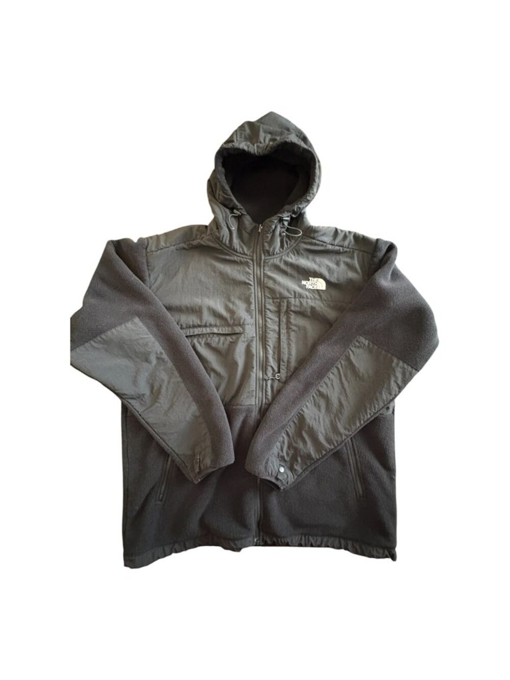 The North Face Mens Retro Denali Hoodie Jacket XL Black Fleece Full Zip